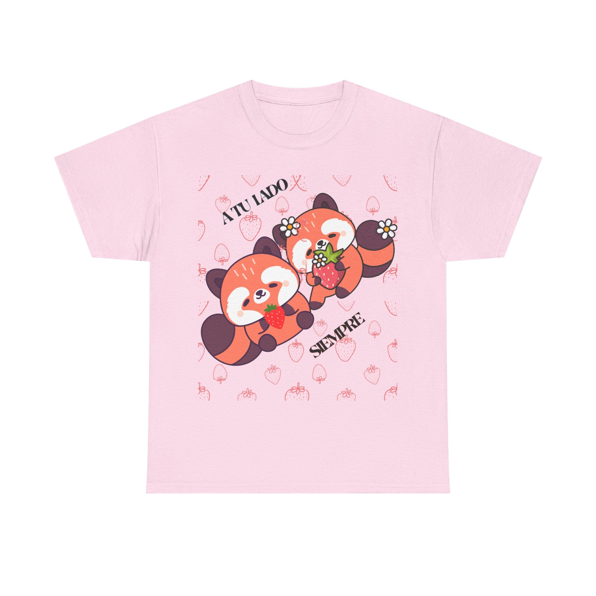 Red Panda Snack Time T-Shirt – Cute Kawaii Animal Tee with "A Little So Sweet" Design