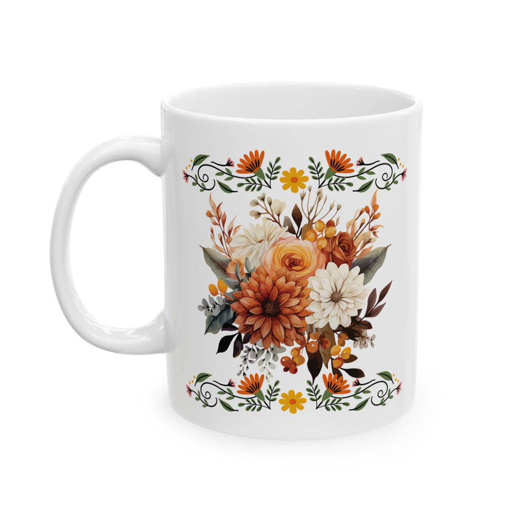 Floral Ceramic Mug - Perfect Gift for Tea Lovers, Home Decor, Coffee Time, Housewarming, Mother's Day