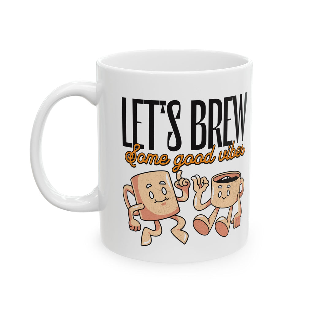 Playful Coffee Mug - "Let's Brew" Design