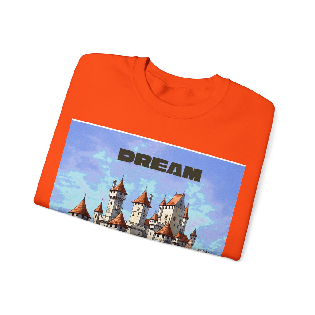 Dreamy Castle Crewneck Sweatshirt, Cozy Graphic Sweatshirt, Unisex Pullover, Pastel Art Apparel, Fantasy Sweatshirt