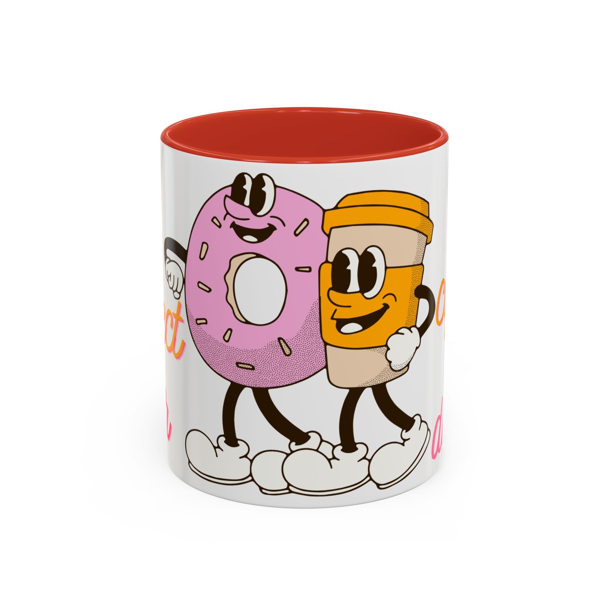 Like Coffee & Donuts Accent Coffee Mug — Cute Donut & Coffee Cup Design (11/15oz)