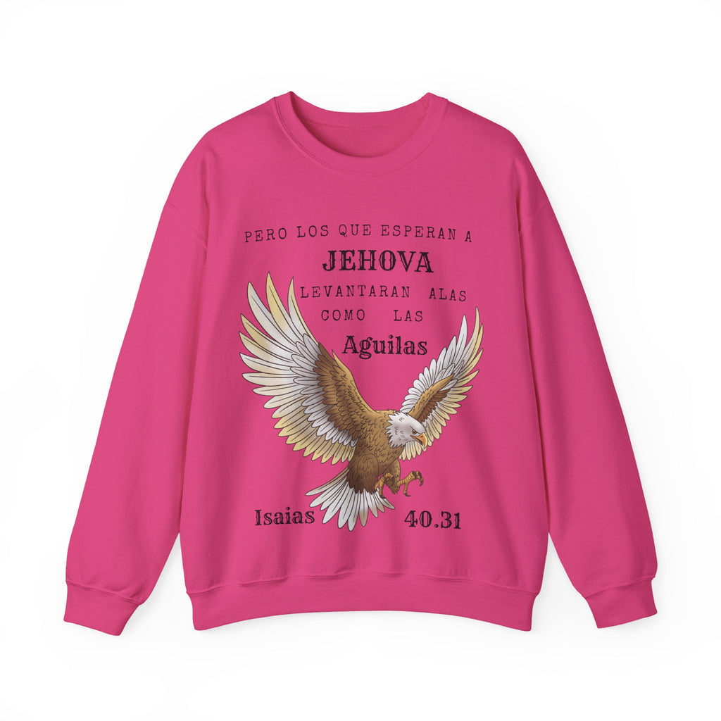 Isaías 40:31 Eagle Sweatshirt — "Pero los que esperan a Jehová" Spanish Christian Crewneck