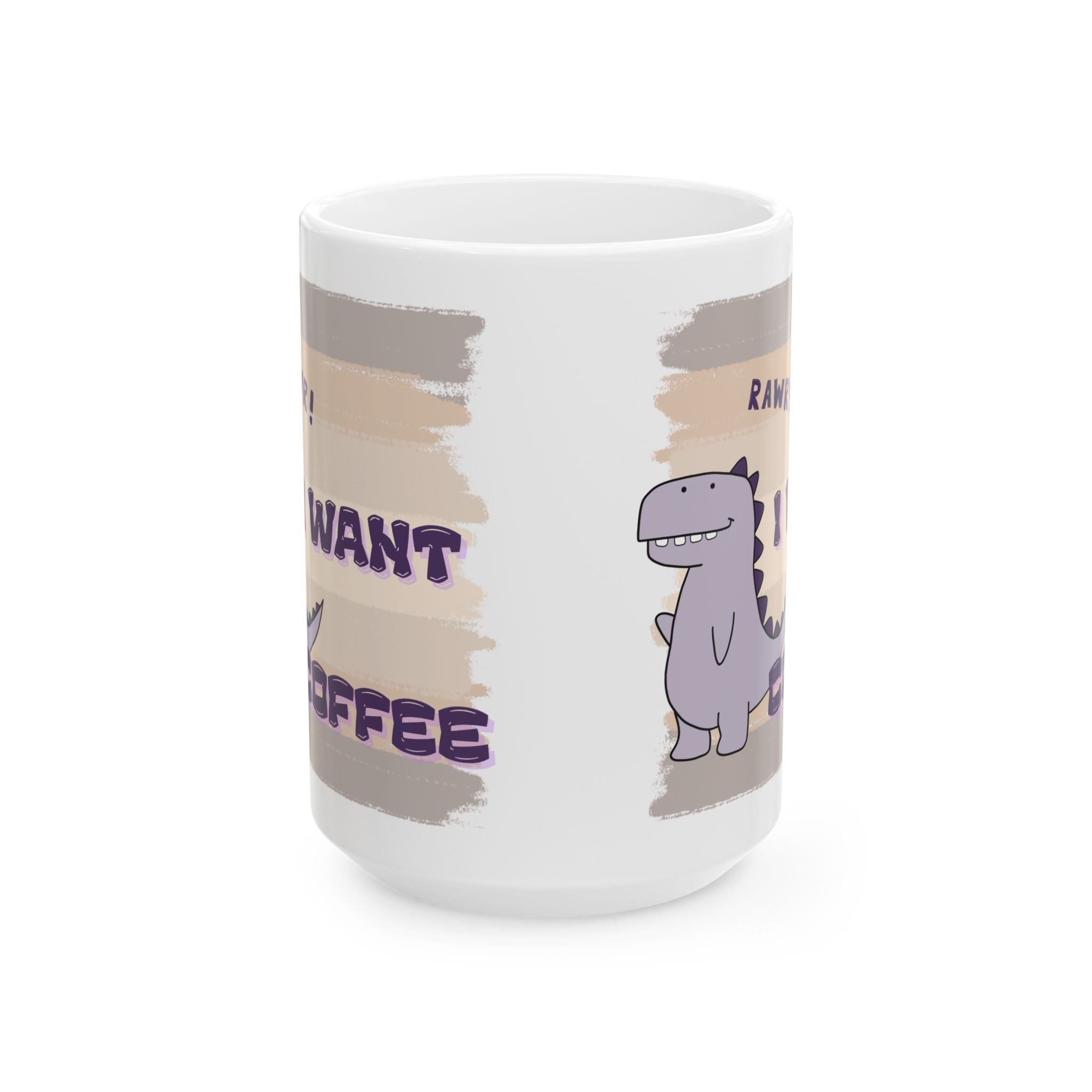 Cute Dinosaur Coffee Mug | Fun Ceramic Cup for Coffee Lovers | Gift for Birthdays, Holidays, Office Use, Cute Mug