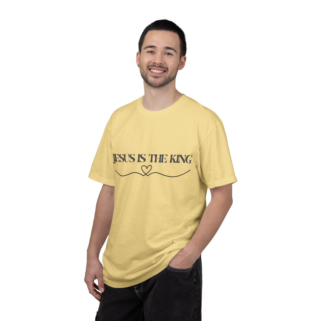 Jesus Is The King T-Shirt — Christian Faith Tee with Heart Accent