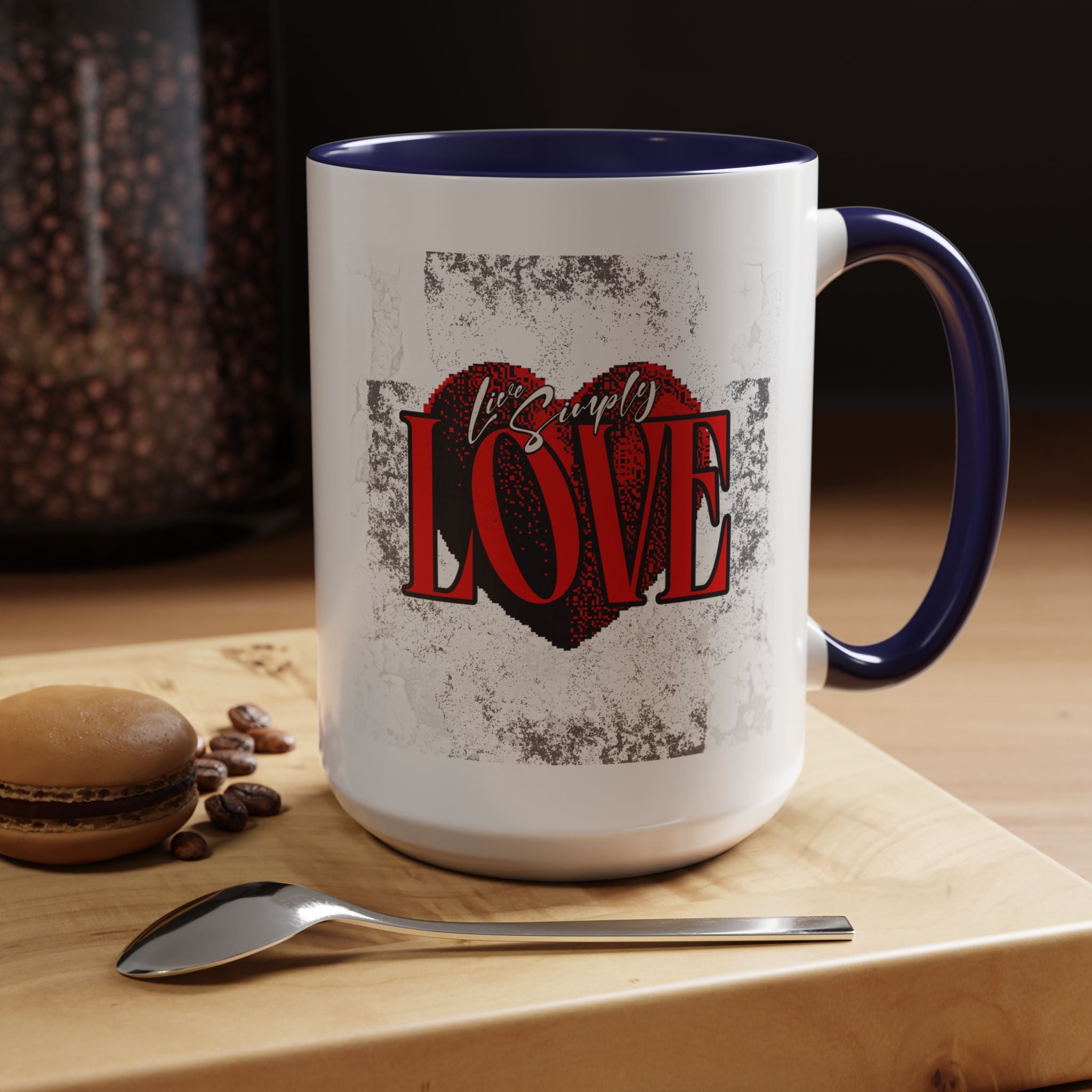Love Accent Coffee Mug - Perfect Gift for Valentine's Day, Romantic Gift, Heart Mug, Coffee Lovers, Personalized Mug