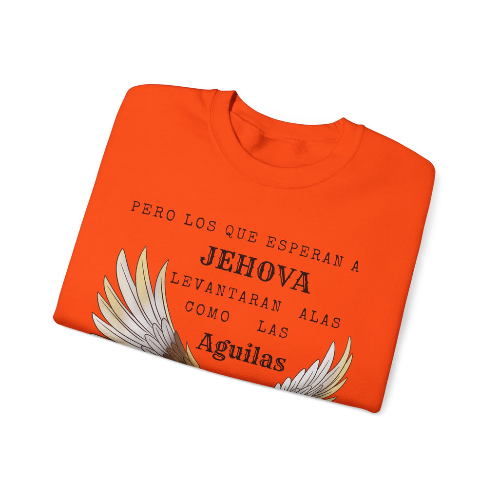 Isaías 40:31 Eagle Sweatshirt — "Pero los que esperan a Jehová" Spanish Christian Crewneck