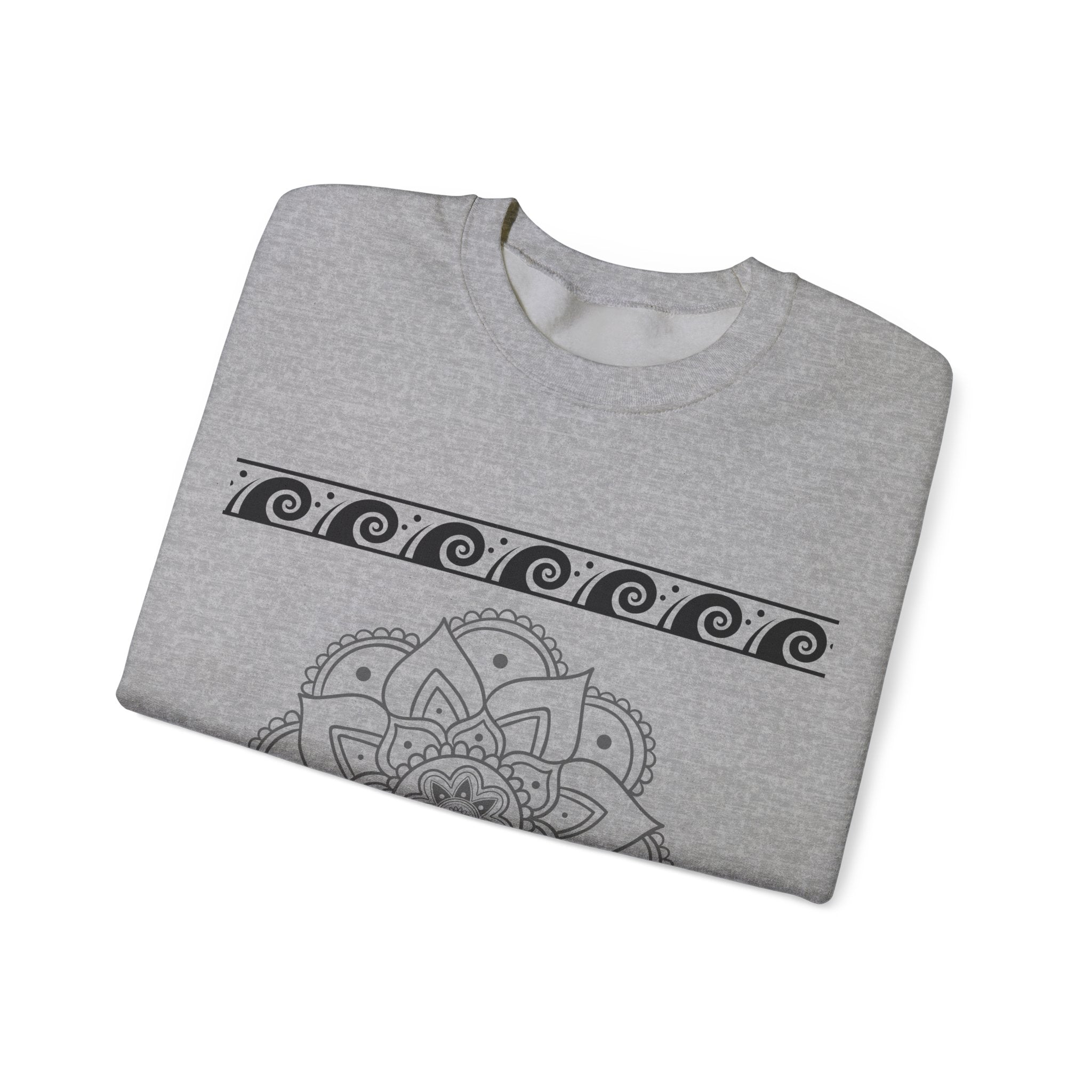 Mandala Design Crewneck Sweatshirt | Cozy Unisex Sweatshirt for Relaxation, Gift for Friends, Everyday Wear, Festival Apparel