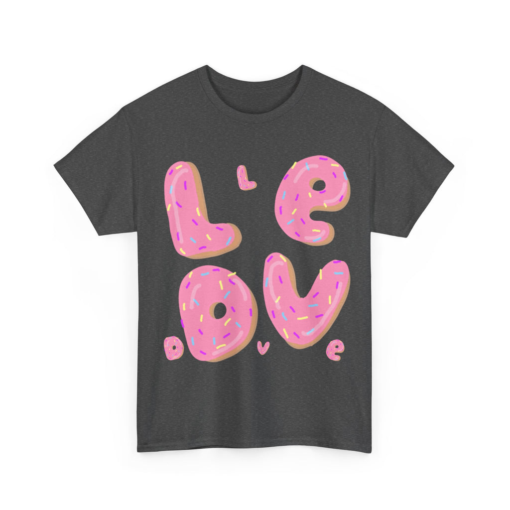 Sweet Love Donut Tee - Unisex Heavy Cotton T-Shirt for Foodies and Fun-Lovers