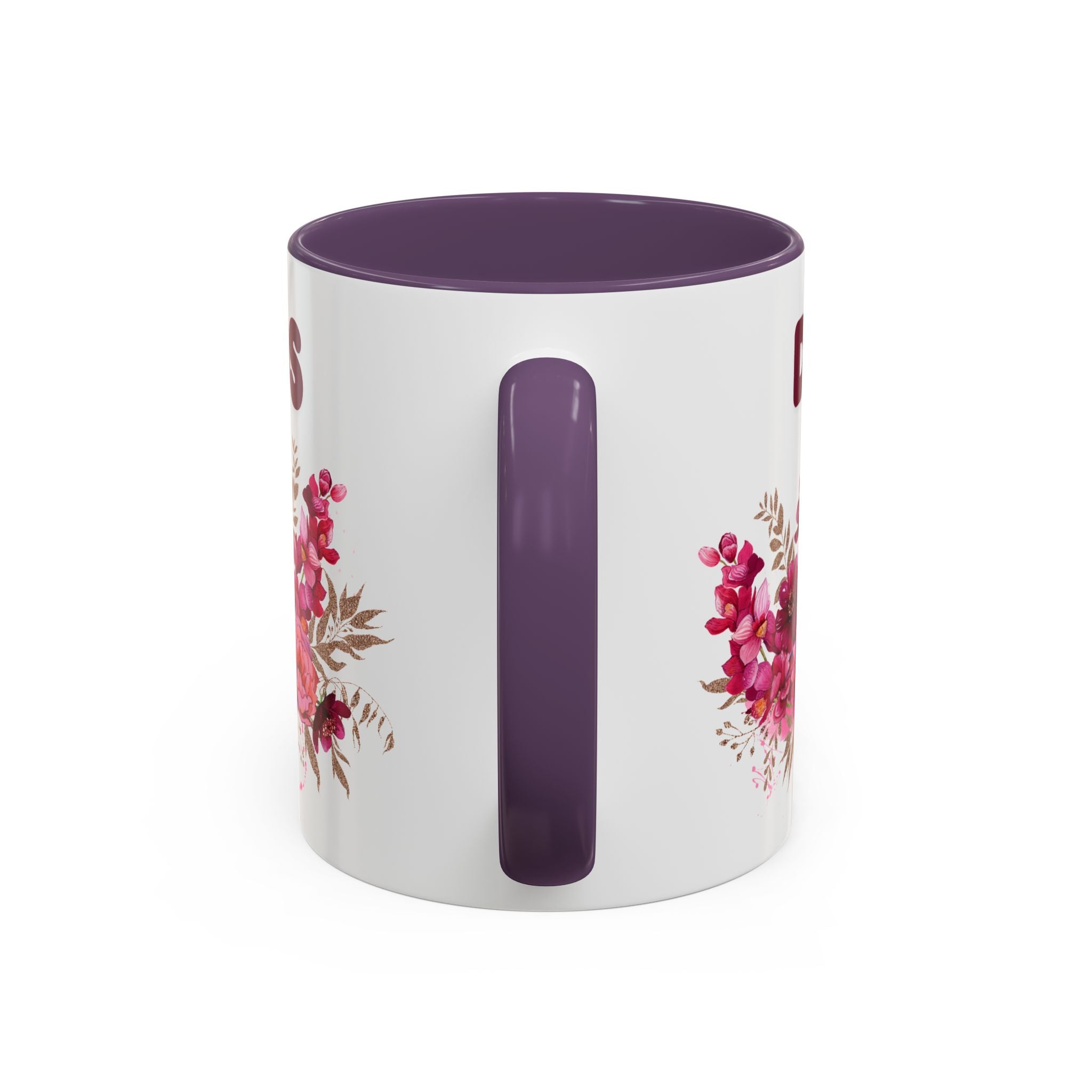 Dios Floral Accent Coffee Mug — 11/15oz Inspirational Christian Tea Cup