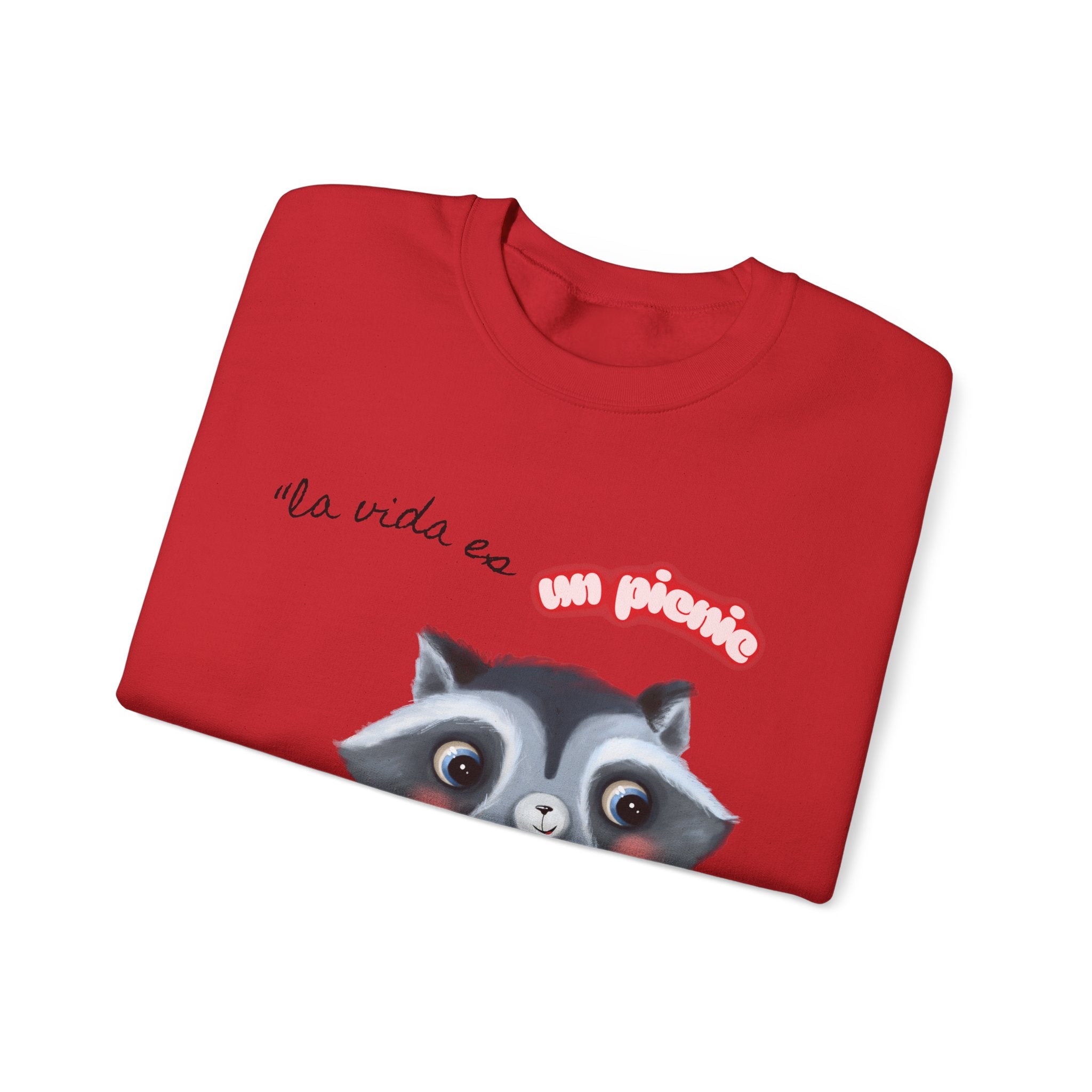Cute Raccoon Sweatshirt, Cozy Fall Apparel, Gift for Animal Lovers, Cute Crewneck for Kids and Adults, Sweatshirt for Birthdays, Party Wear
