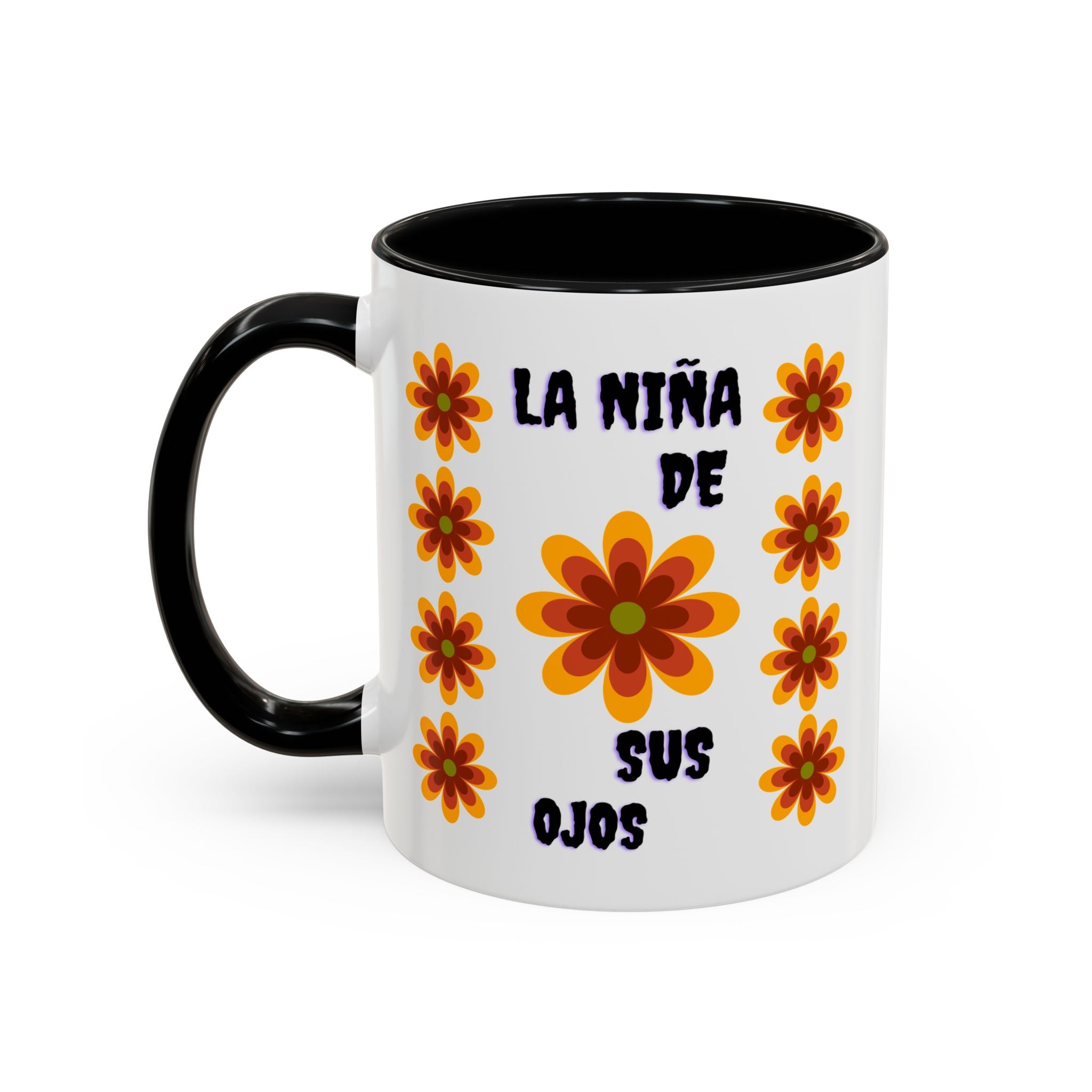 Bright Floral Accent Coffee Mug for Gifts, Home Decor, Coffee Lovers, Spanish Quote, Perfect for Special Occasions