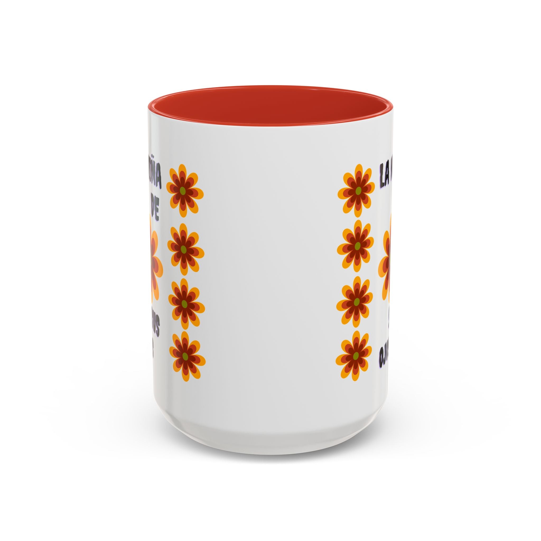 Bright Floral Accent Coffee Mug for Gifts, Home Decor, Coffee Lovers, Spanish Quote, Perfect for Special Occasions