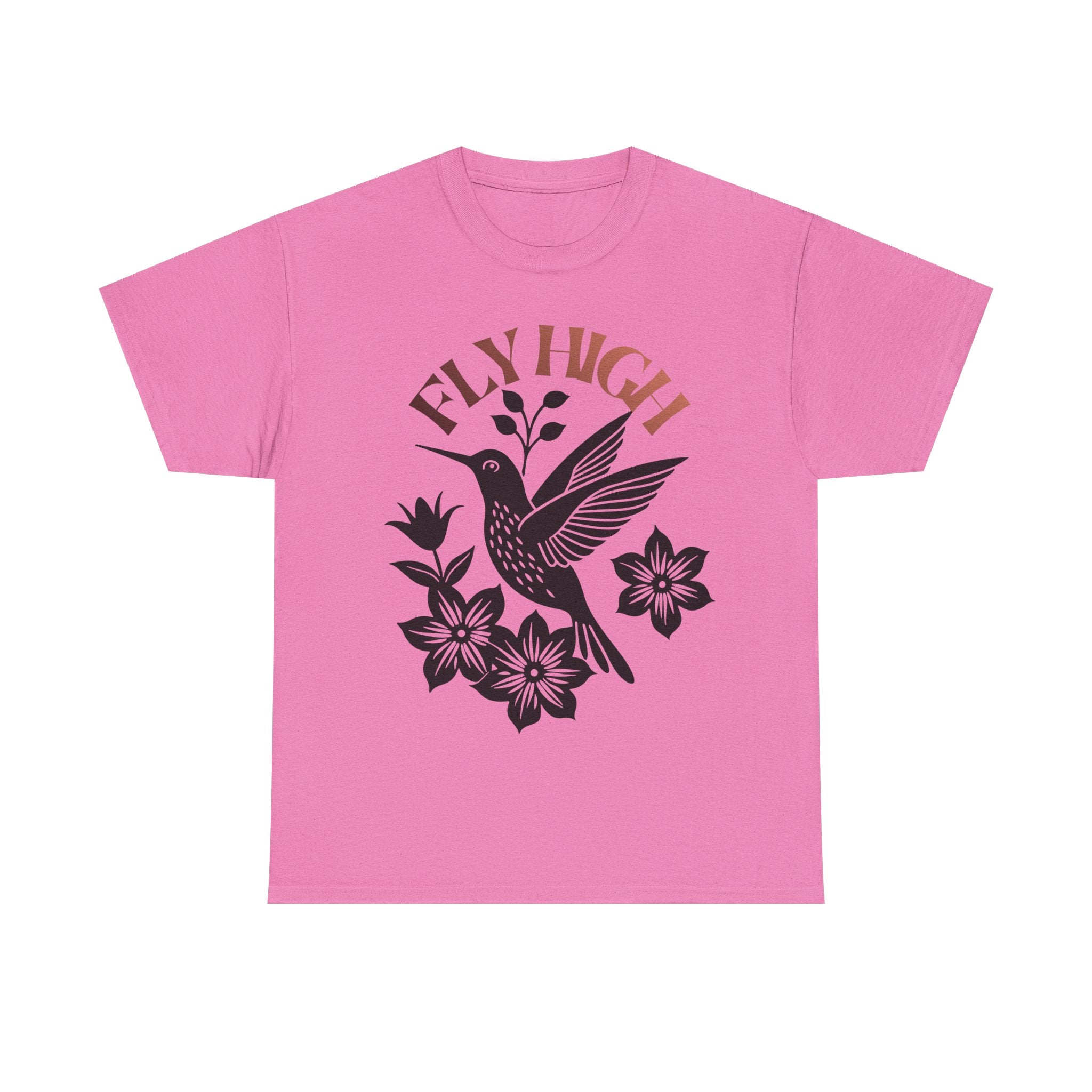 Fly High Hummingbird T-Shirt — Floral Retro Nature Tee
