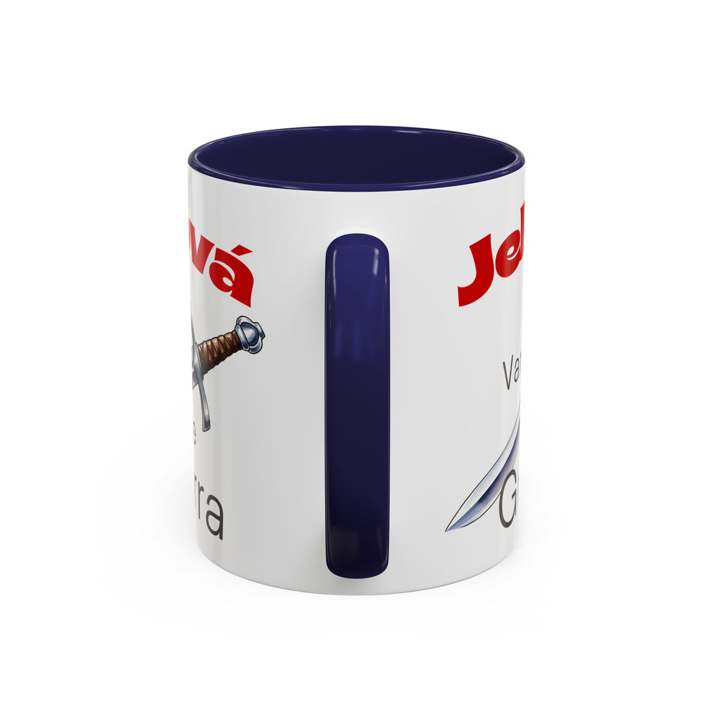 Jehovah Es Varón de Guerra Coffee Mug — Spanish Faith Sword Accent Mug (11/15oz)