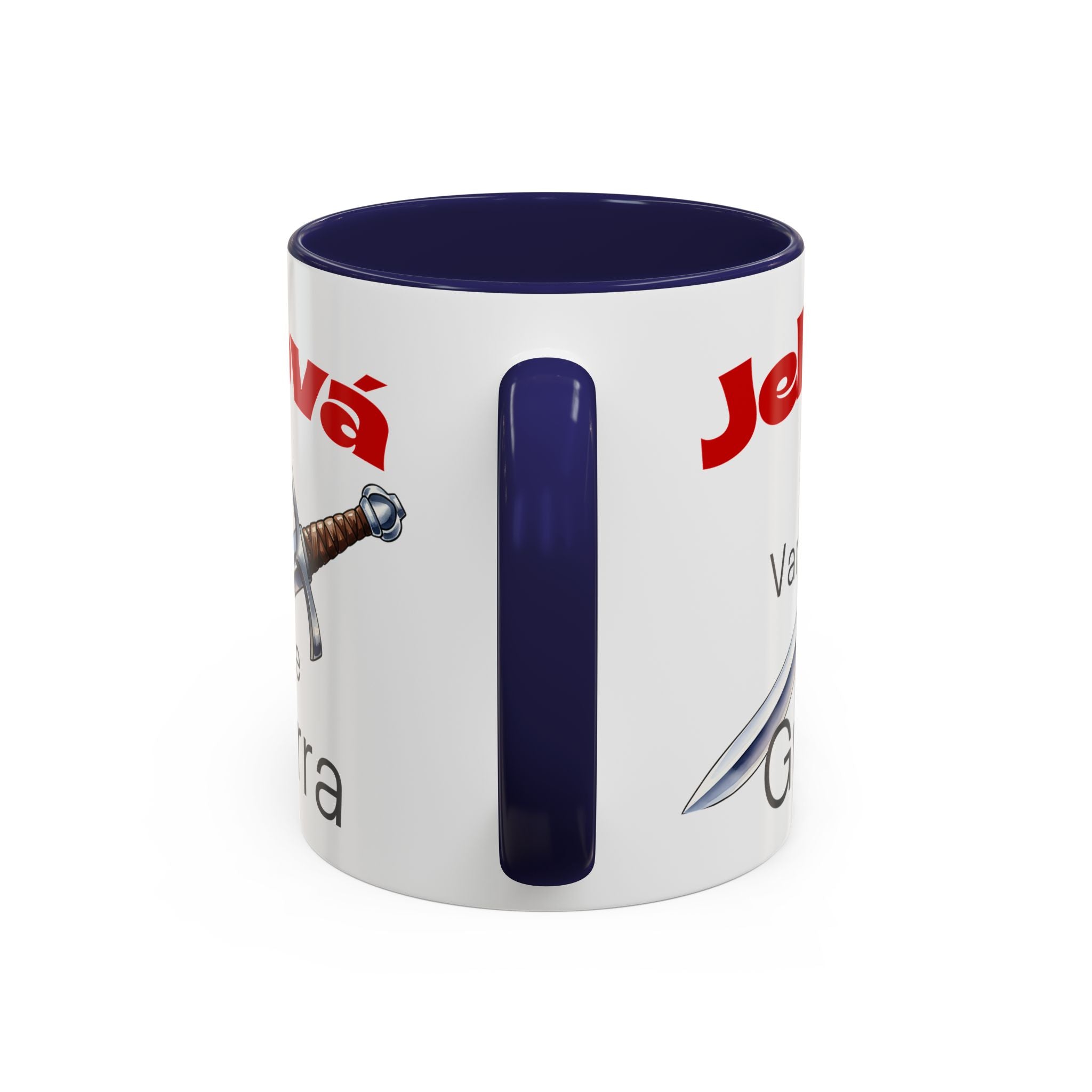 Jehovah Es Varón de Guerra Coffee Mug — Spanish Faith Sword Accent Mug (11/15oz)