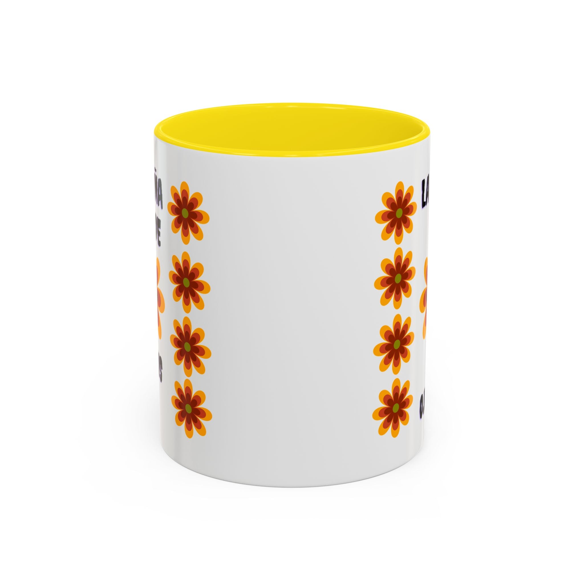 Bright Floral Accent Coffee Mug for Gifts, Home Decor, Coffee Lovers, Spanish Quote, Perfect for Special Occasions