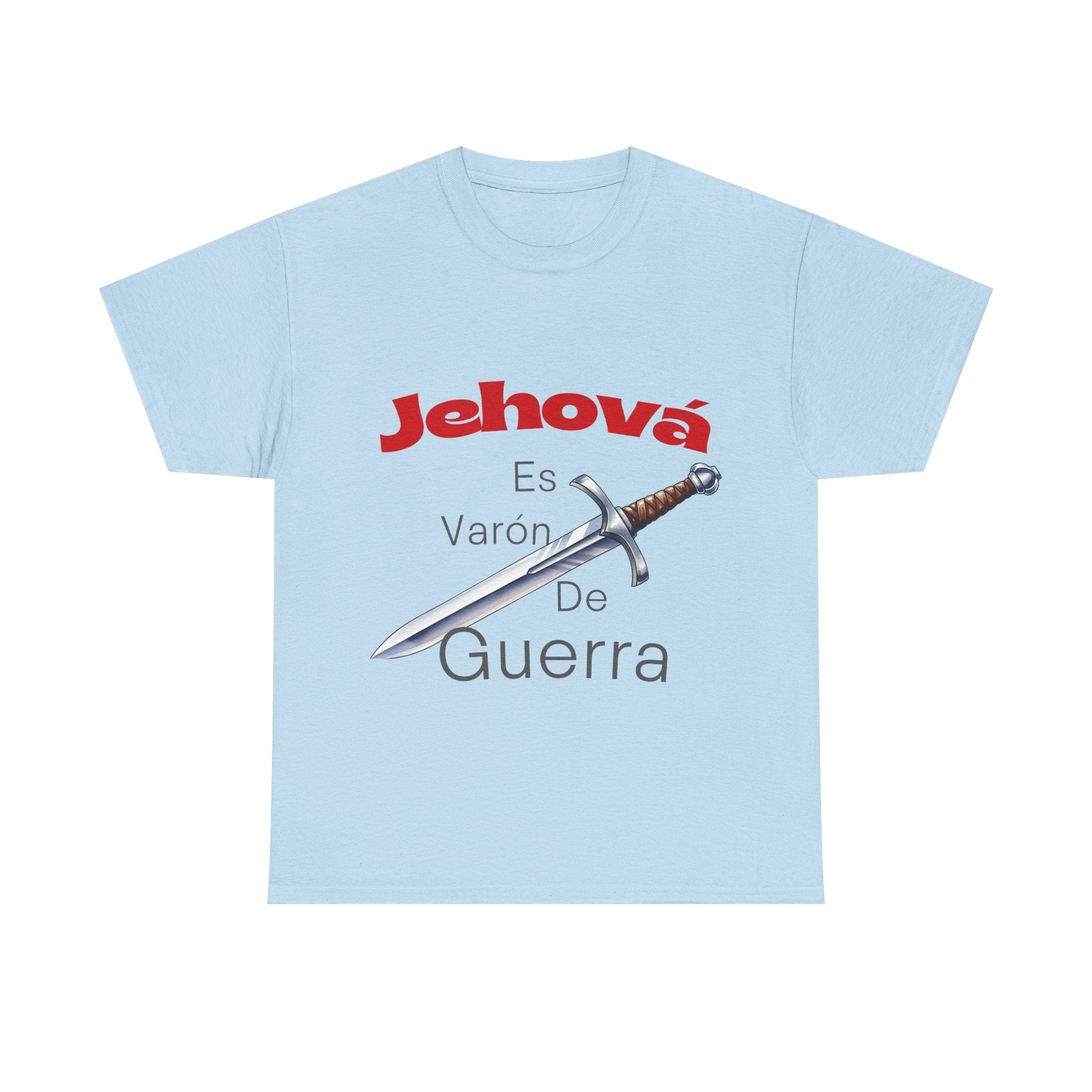 Jehová Es Varón De Guerra T-Shirt — Spanish Christian Sword Design