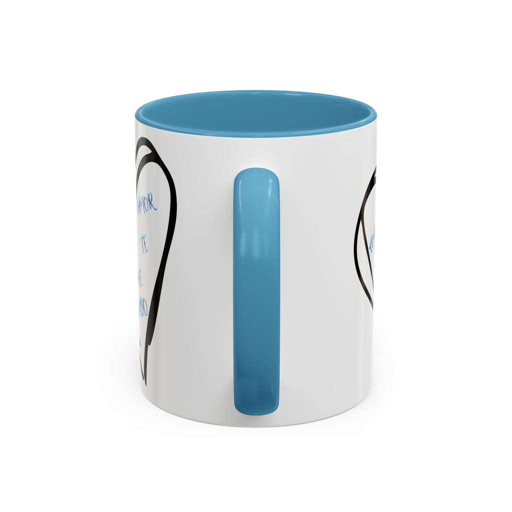 Coffee Mug - Hand-Drawn Heart with Spanish 'Por Amor Te He Amado' Accent