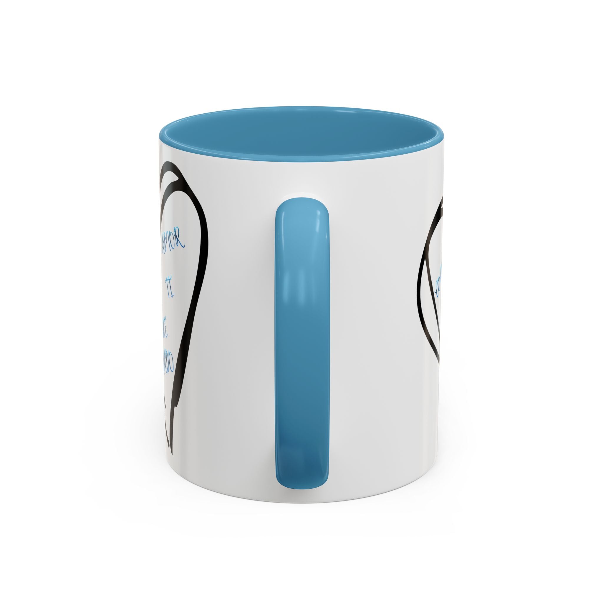 Coffee Mug - Hand-Drawn Heart with Spanish 'Por Amor Te He Amado' Accent