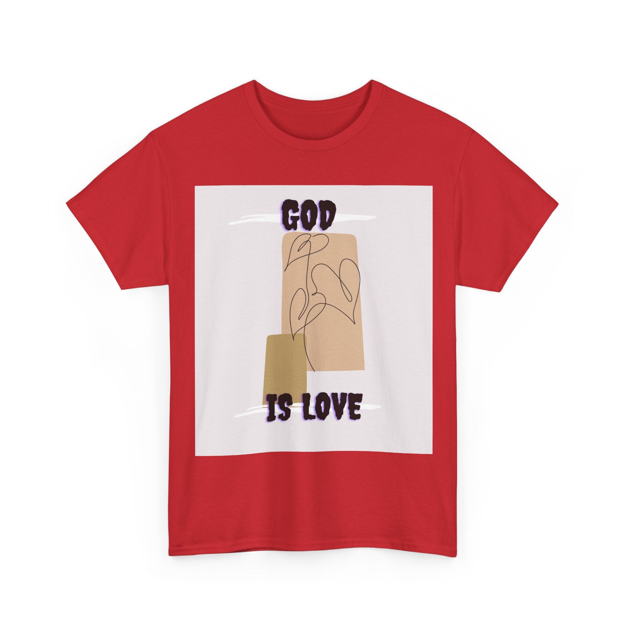 God Is Love Unisex Heavy Cotton Tee, Inspirational T-Shirt, Faith-Based Apparel, Christian Gift, Everyday Wear