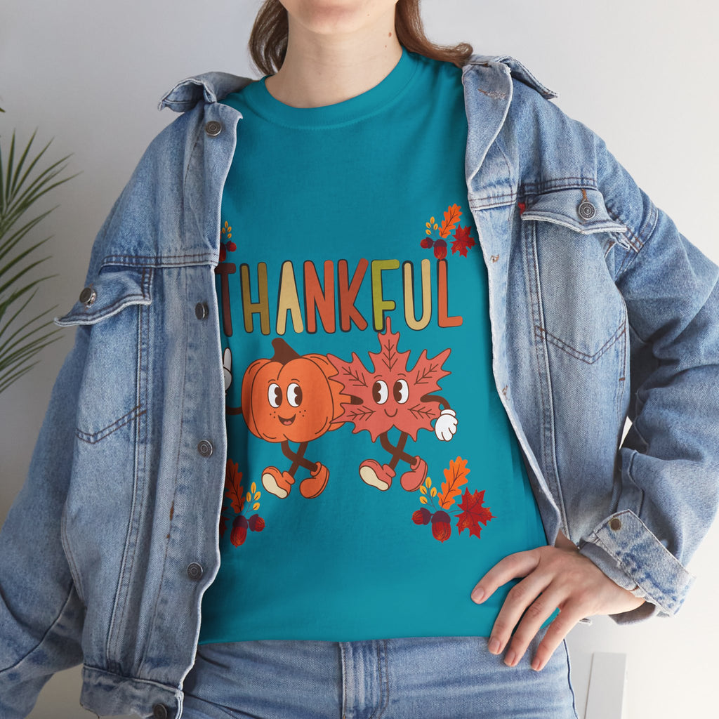 Thankful Fall Unisex Tee, Autumn Shirt, Thanksgiving Gift, Cute Graphic T-Shirt, Seasonal Wear, Holiday Apparel