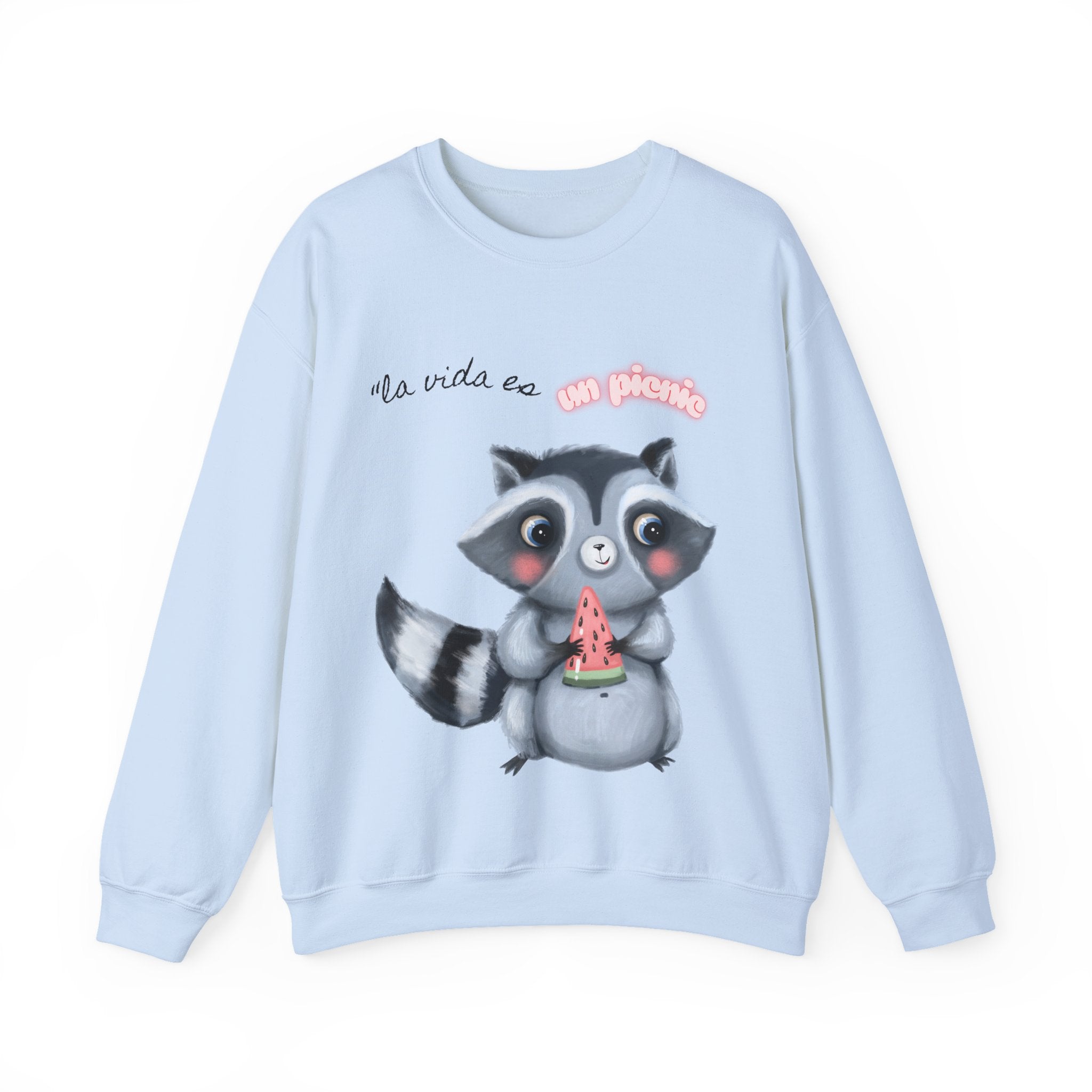 Cute Raccoon Sweatshirt, Cozy Fall Apparel, Gift for Animal Lovers, Cute Crewneck for Kids and Adults, Sweatshirt for Birthdays, Party Wear