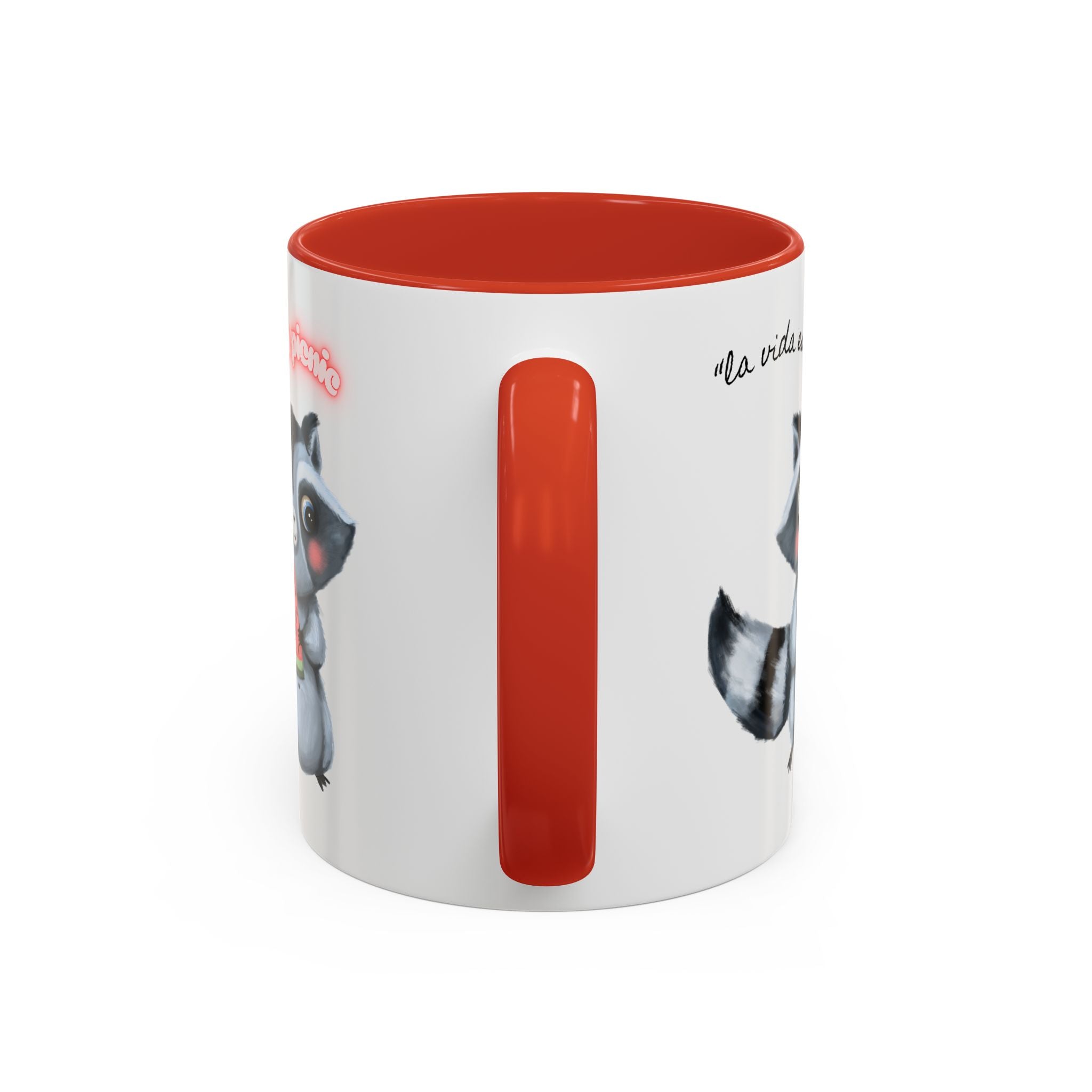 Raccoon-Themed Accent Coffee Mug | Cute Animal Mug for Home, Gift for Coffee Lovers, Nature Lovers, Birthday, Celebrate Life
