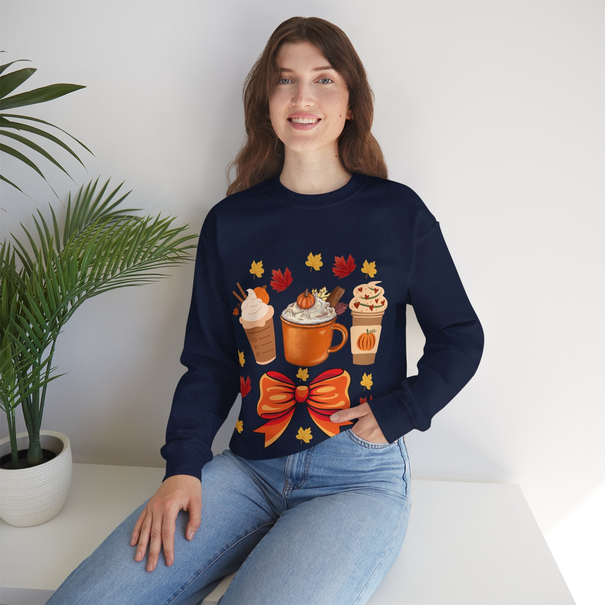 Autumn Vibes Sweatshirt, Cozy Crewneck for Fall, Pumpkin Spice Sweatshirt, Cute Gift for Thanksgiving, Warm Fashion Statement