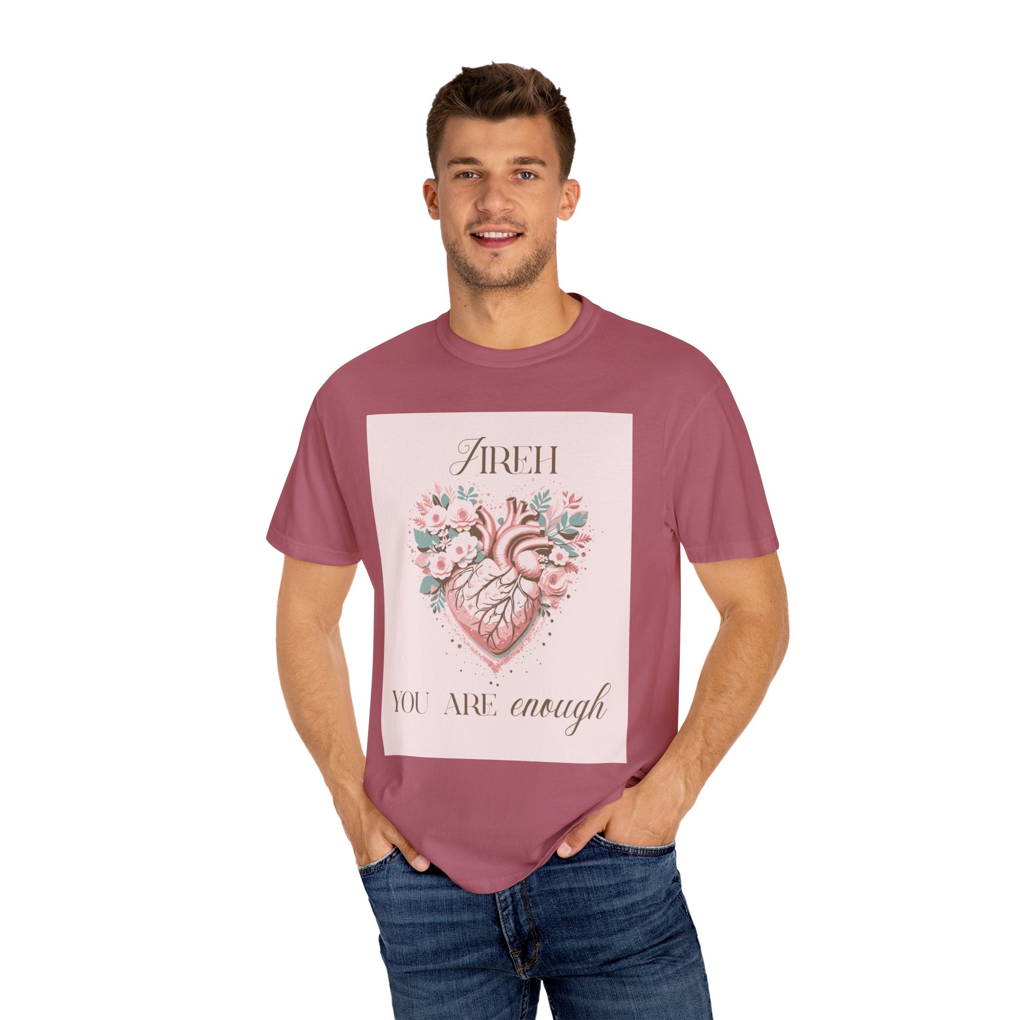 You Are Enough Floral Heart T-Shirt