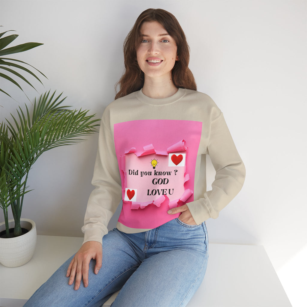 Cute Love Message Crewneck Sweatshirt, Cozy Gift for Her, Valentine's Day, Inspirational Sweater, Comfortable Everyday Wear