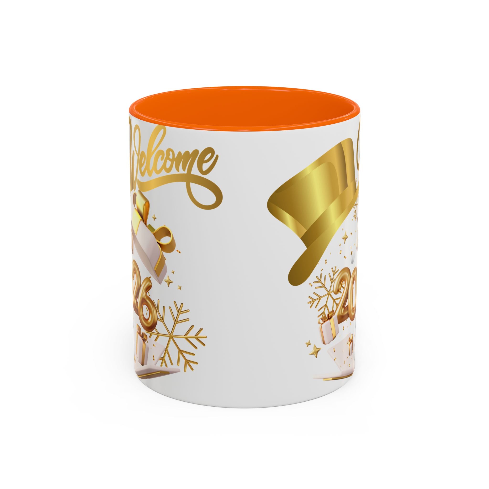 2026 New Year Coffee Mug — "Welcome 2026" Gold Celebration Accent Mug