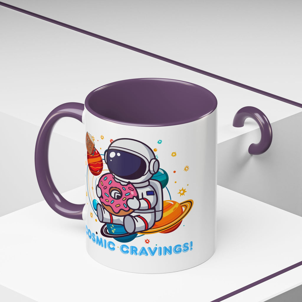 Cosmic Cravings Coffee Mug, Space-Themed Drinkware, Cute Astronaut Gift, Fun Kitchen Decor, Perfect for Space Lovers!