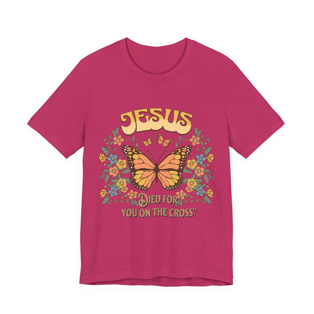 Jesus Butterfly Tee, Vintage Inspired Christian Unisex T-Shirt, Faith Apparel, Religious Gift, Casual Wear