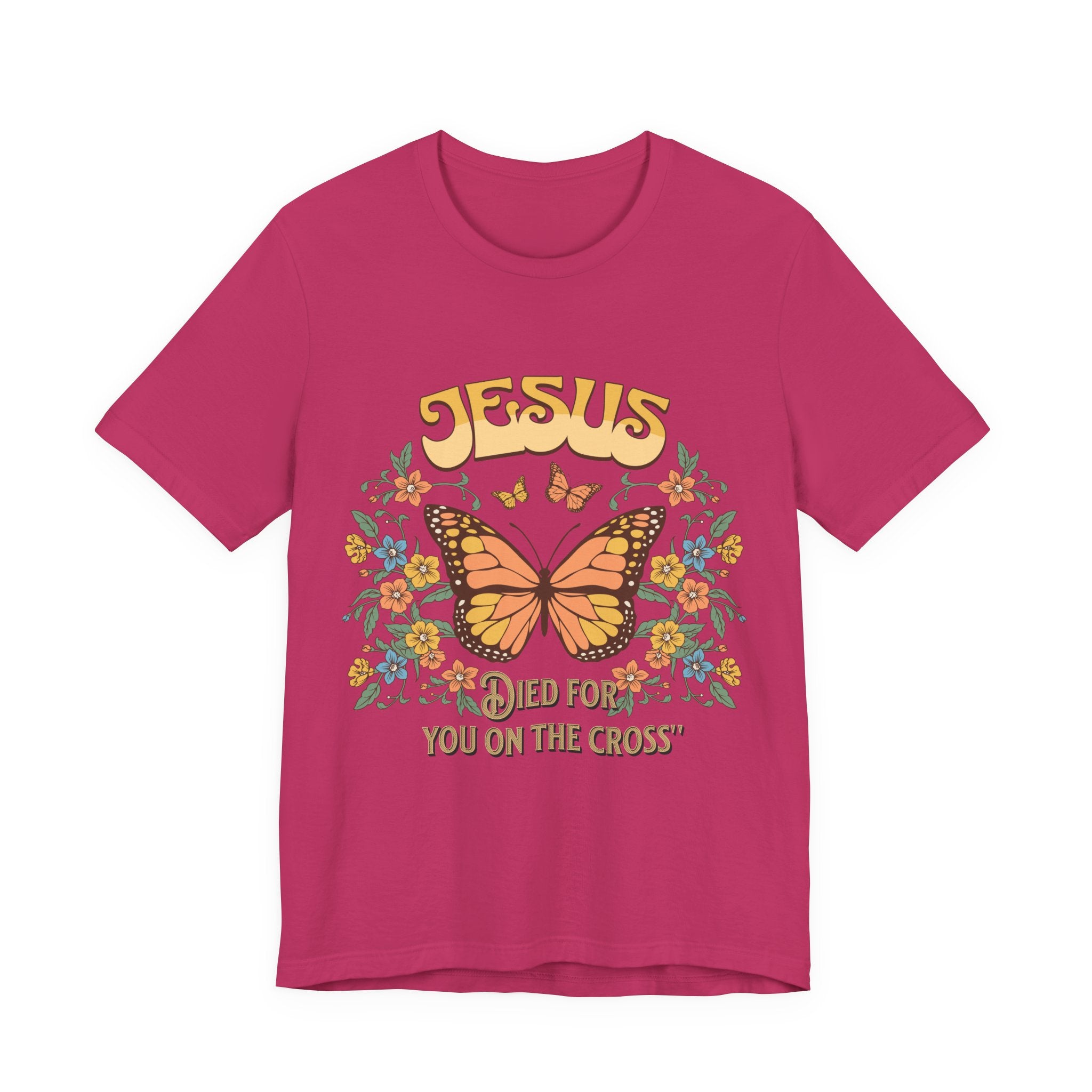 Jesus Butterfly Tee, Vintage Inspired Christian Unisex T-Shirt, Faith Apparel, Religious Gift, Casual Wear