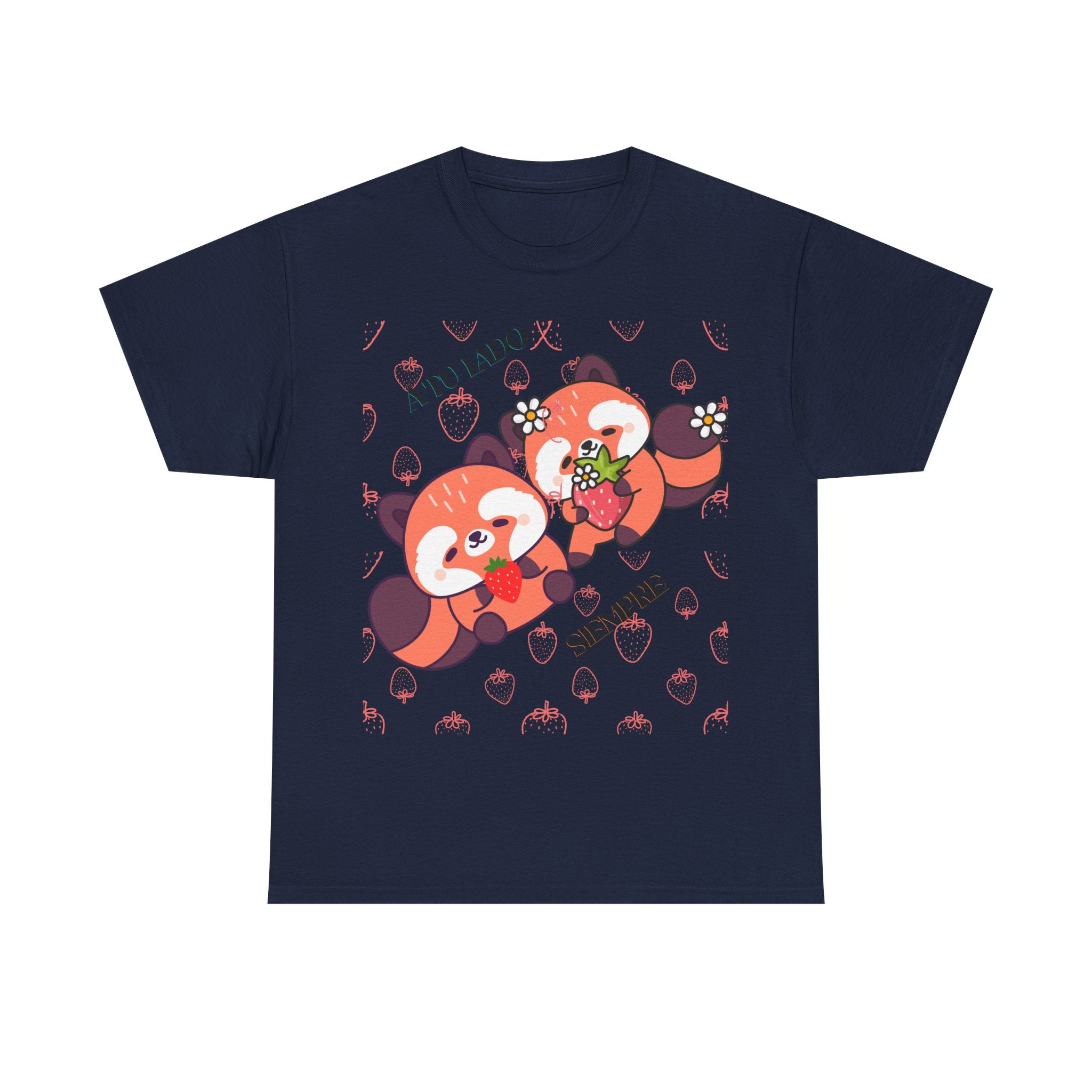 Red Panda Snack Time T-Shirt – Cute Kawaii Animal Tee with "A Little So Sweet" Design