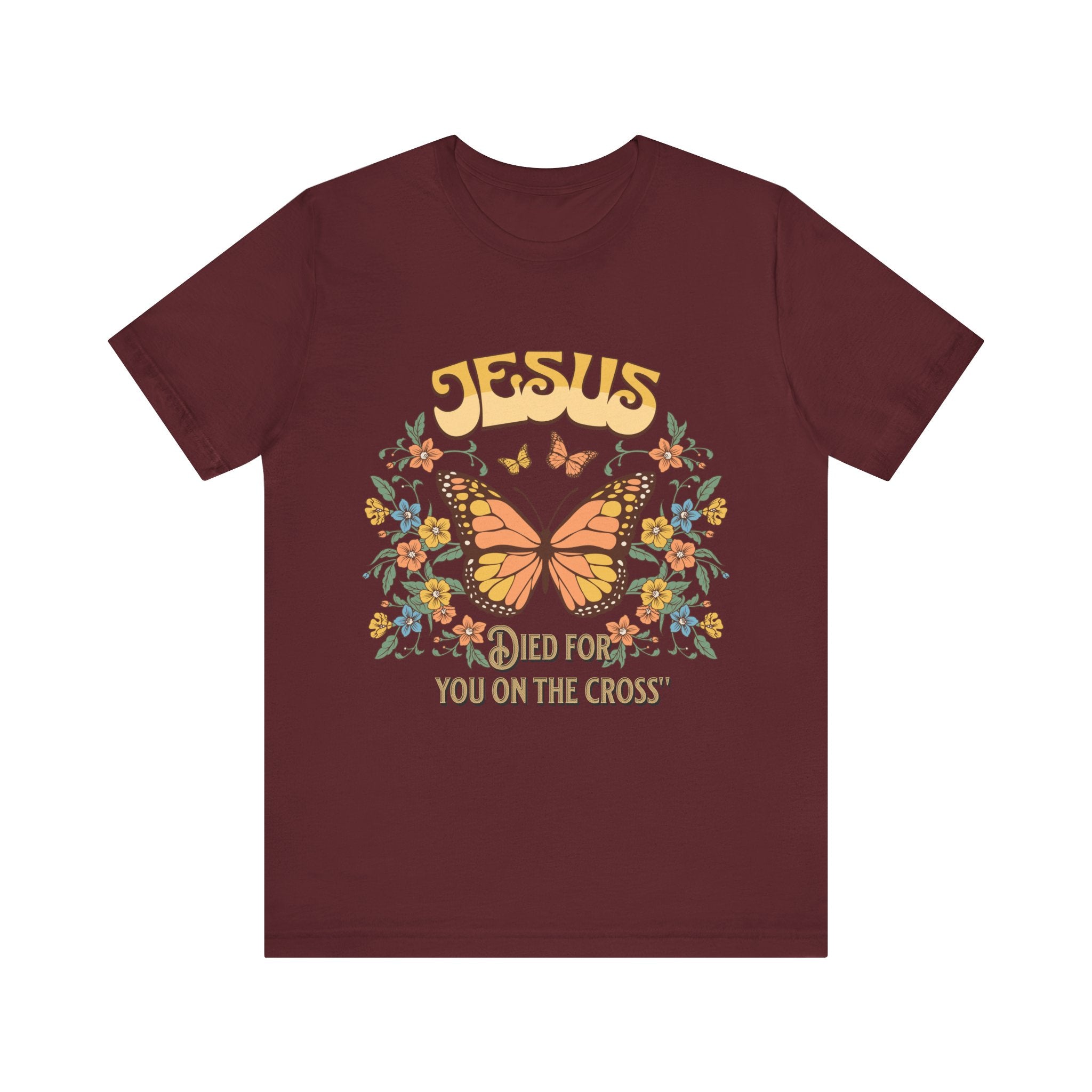 Jesus Butterfly Tee, Vintage Inspired Christian Unisex T-Shirt, Faith Apparel, Religious Gift, Casual Wear