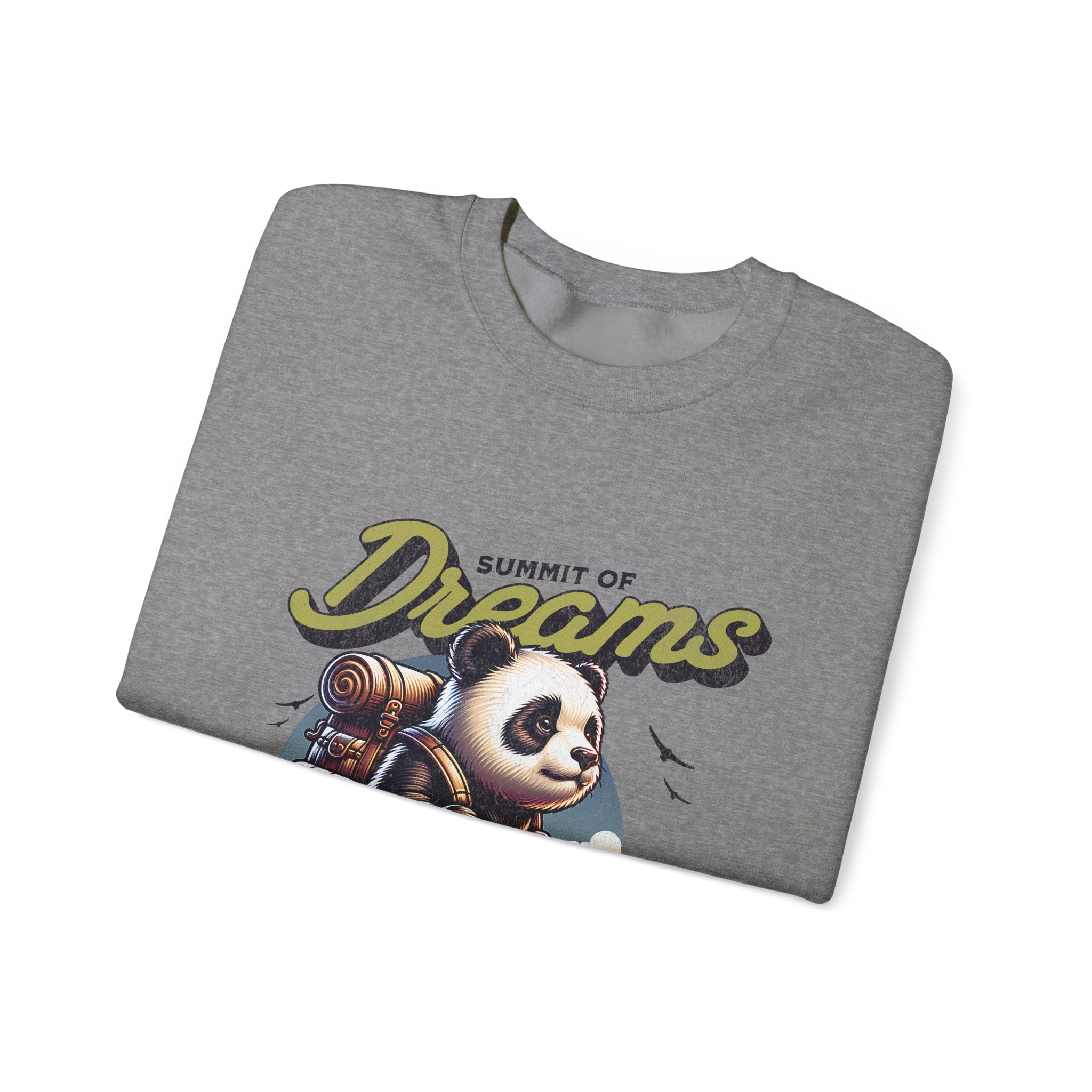 Cozy Panda Adventure Sweatshirt | Summit of Dreams Crewneck for Outdoor Enthusiasts, Gift for Nature Lovers, Unisex Sweatshirt