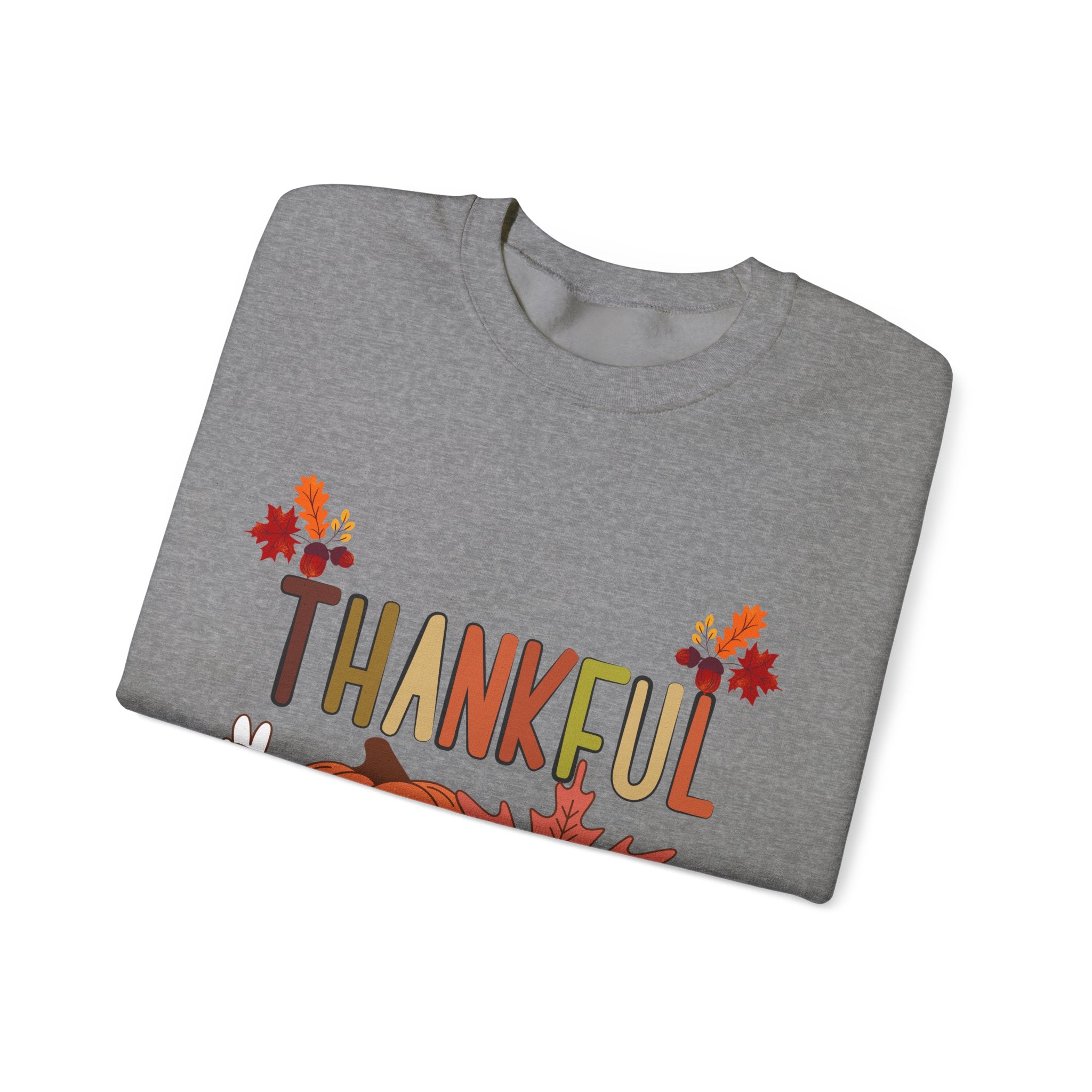 Thankful Autumn Crewneck Sweatshirt, Cozy Fall Sweater, Unisex Sweatshirt, Thanksgiving Gift, Cute Seasonal Apparel
