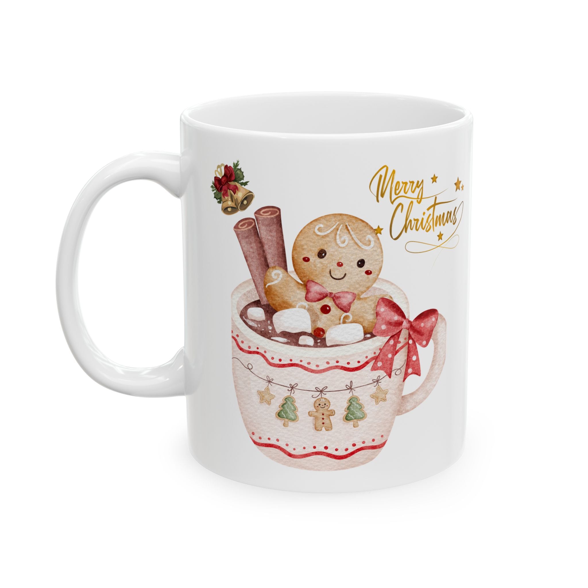 Festive Christmas Mug, Holiday Gift, Coffee Cup, Winter Decor, Ceramic Mug, Christmas Celebration
