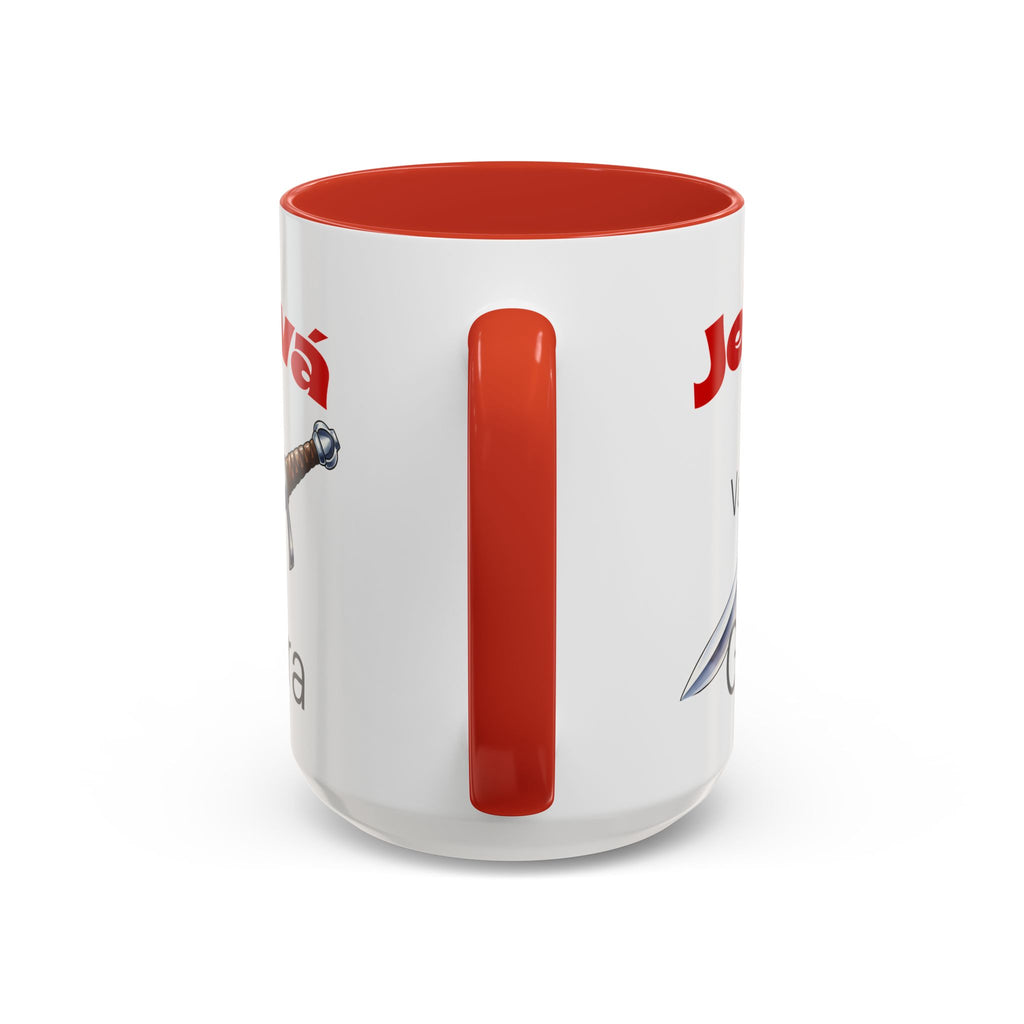 Jehovah Es Varón de Guerra Coffee Mug — Spanish Faith Sword Accent Mug (11/15oz)