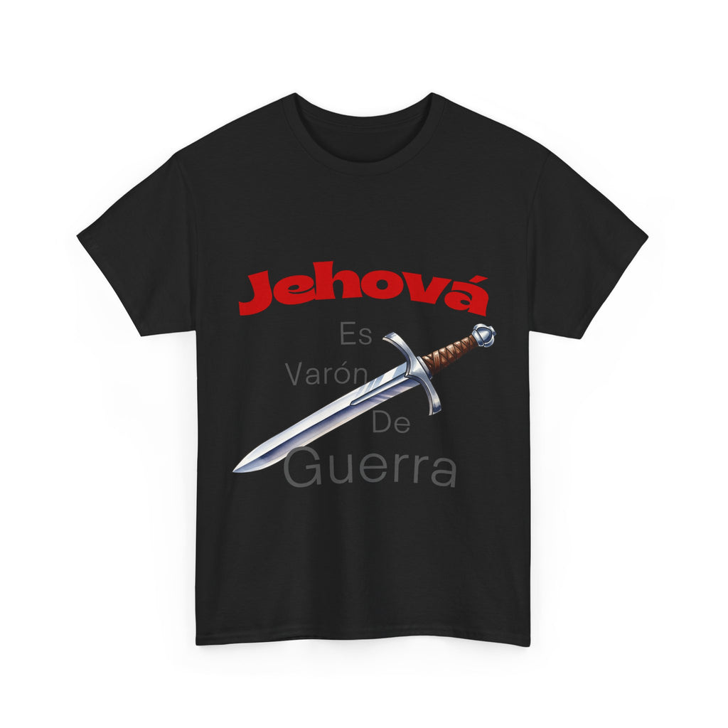 Jehová Es Varón De Guerra T-Shirt — Spanish Christian Sword Design
