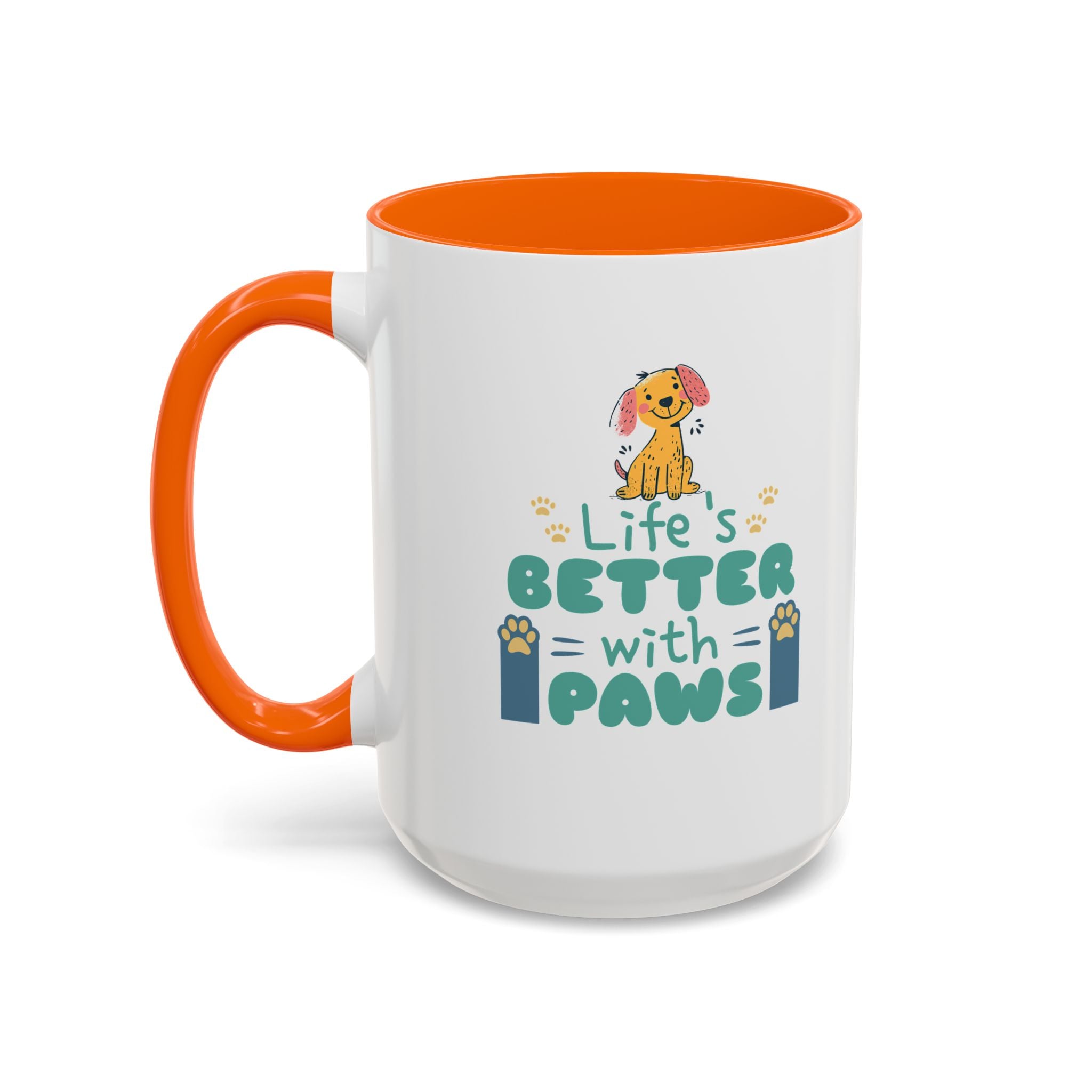 Life's Better with Paws Mug - Pet Lover's Coffee Cup, Dog Themed Gift, Animal Lover Present, Cute Ceramic Mug, Fun Pet Owner Gift