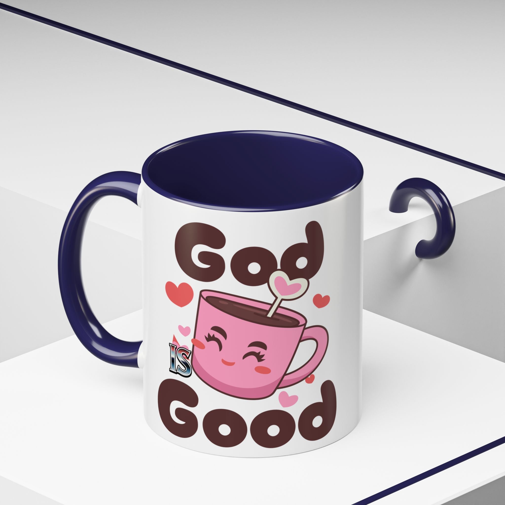 Cute God is Good Coffee Mug | Love Inspired Drinkware for Coffee Lovers, Gift for Friends, Anniversaries, Home Decor, Faith-Based Gifts