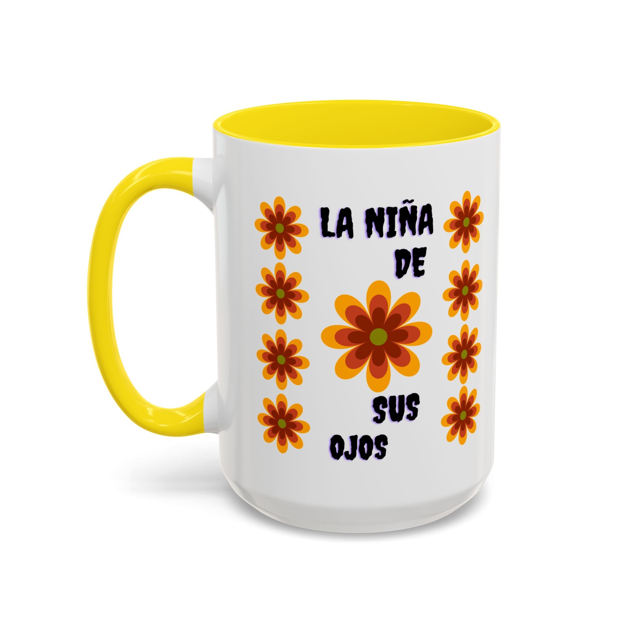 Bright Floral Accent Coffee Mug for Gifts, Home Decor, Coffee Lovers, Spanish Quote, Perfect for Special Occasions