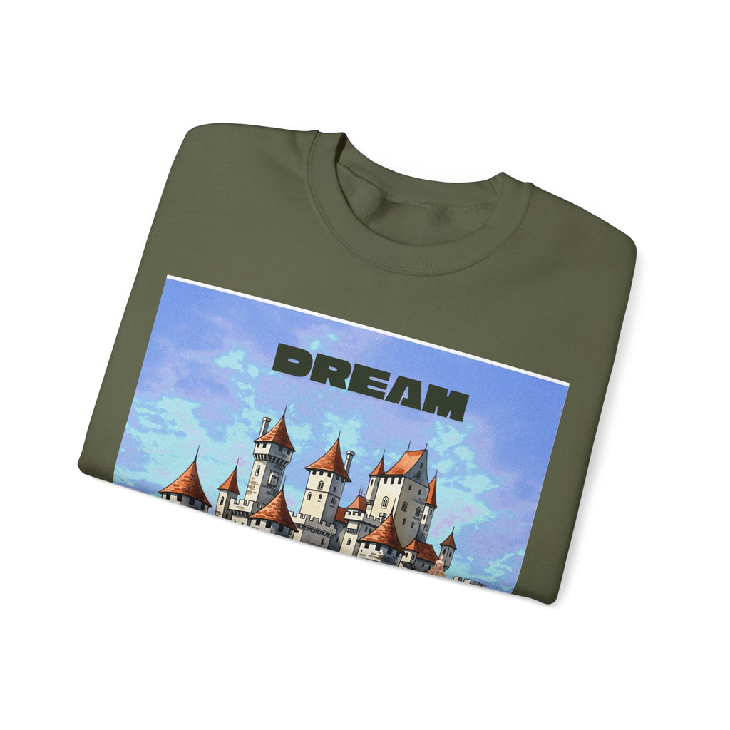 Dreamy Castle Crewneck Sweatshirt, Cozy Graphic Sweatshirt, Unisex Pullover, Pastel Art Apparel, Fantasy Sweatshirt