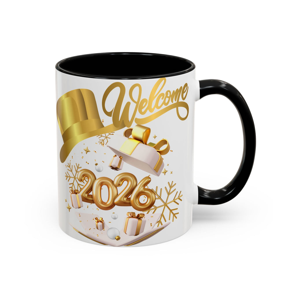 2026 New Year Coffee Mug — "Welcome 2026" Gold Celebration Accent Mug