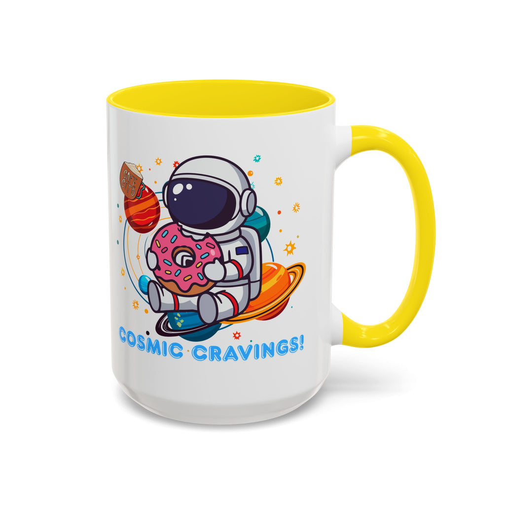 Cosmic Cravings Coffee Mug, Space-Themed Drinkware, Cute Astronaut Gift, Fun Kitchen Decor, Perfect for Space Lovers!