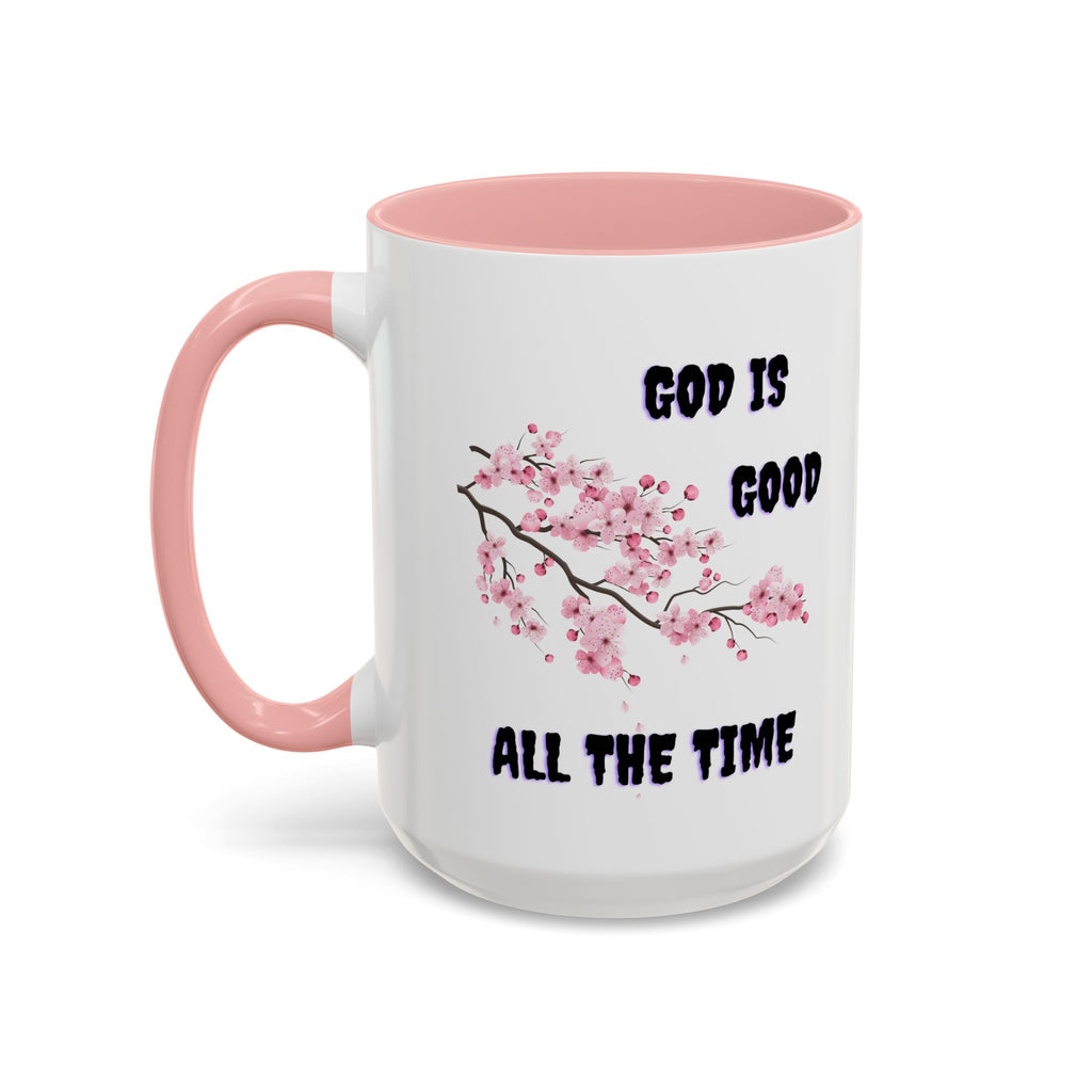 Inspirational Coffee Mug - God is Good, Floral Design, Gift for Faith Friends, Perfect for Mother's Day, Church Gatherings, Daily Motivation