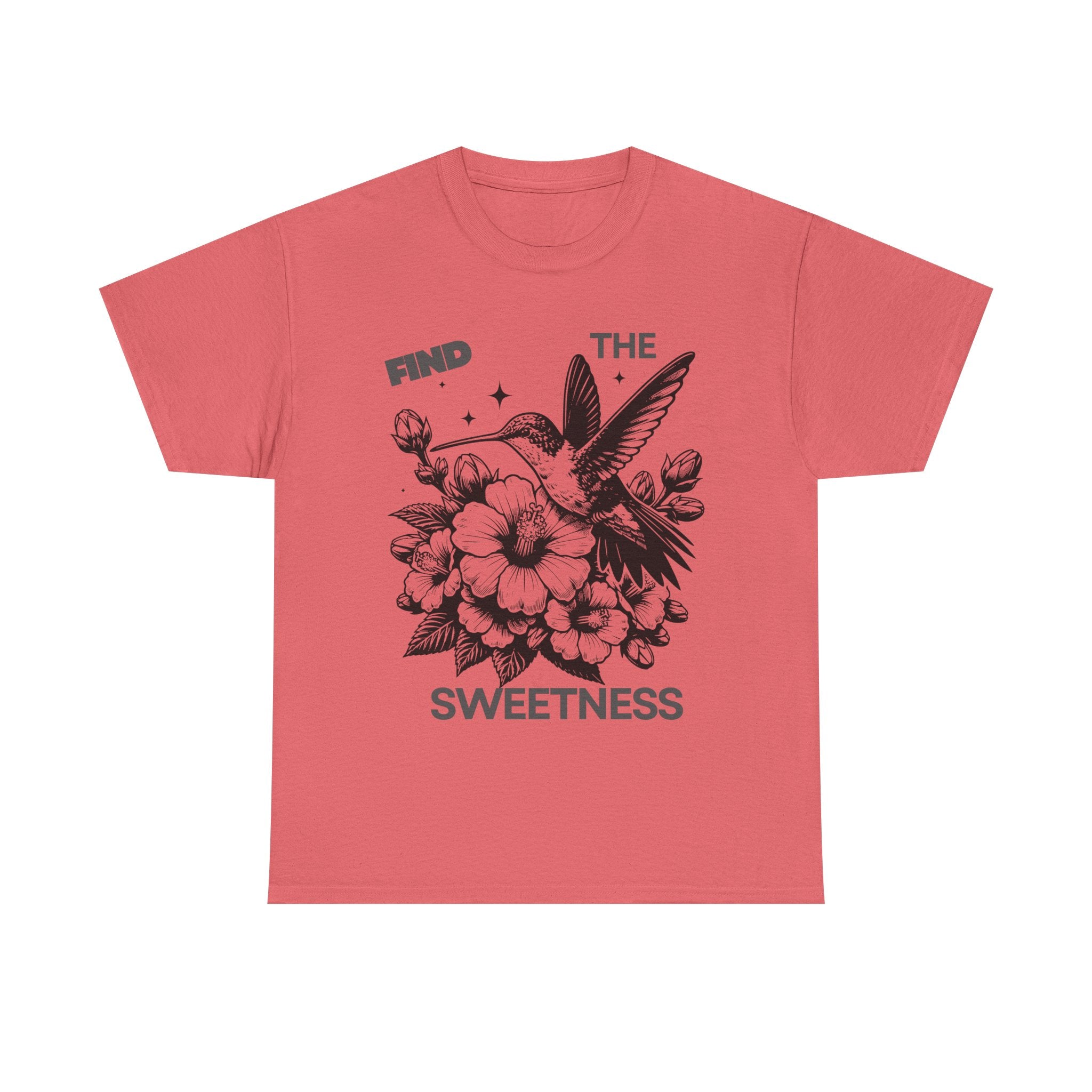 Find The Sweetness Tee — Floral Hummingbird Graphic T-Shirt