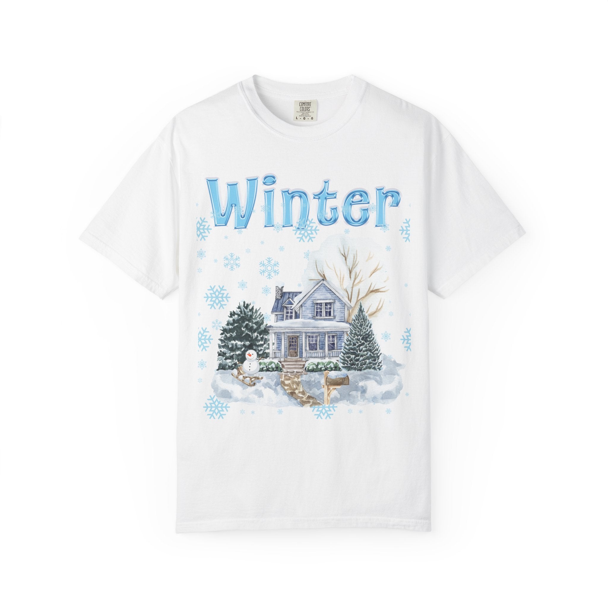 Winter-Themed Unisex Garment-Dyed T-shirt
